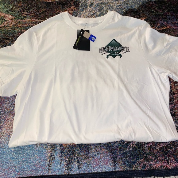 Nike Michigan State Spartans Standard Fit T-Shirt White Size 2XL (DH4170-100) - Picture 1 of 5